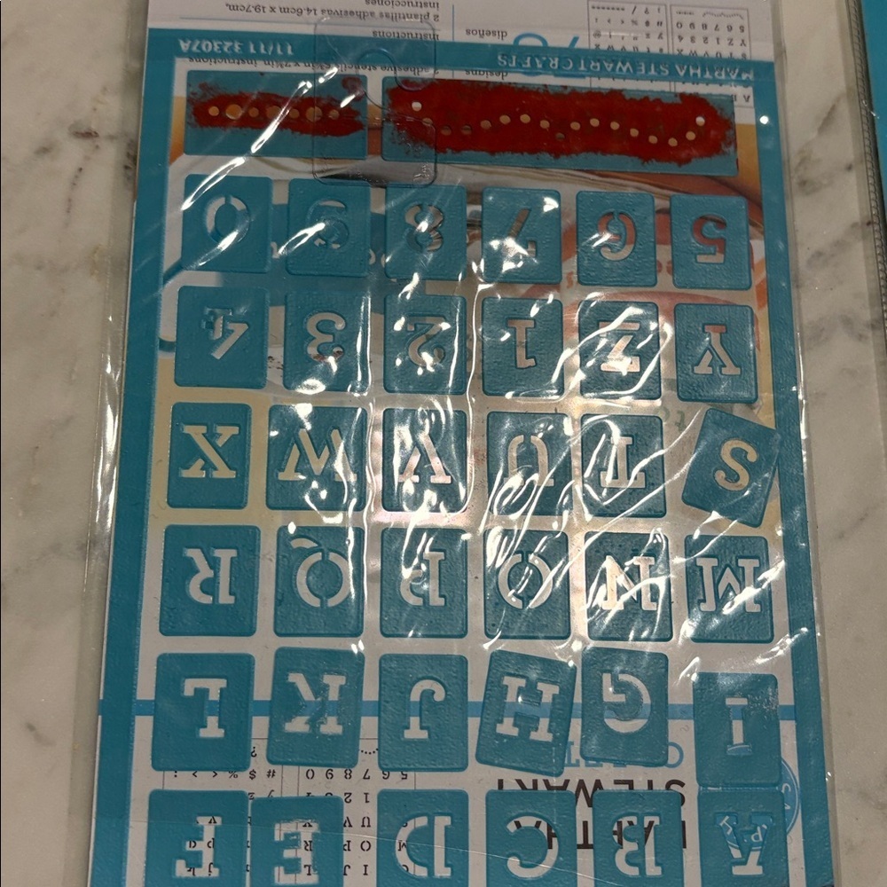 Martha Stewart Crafts Holiday Stencil Set - Blue set of two - Picture 2 of 3